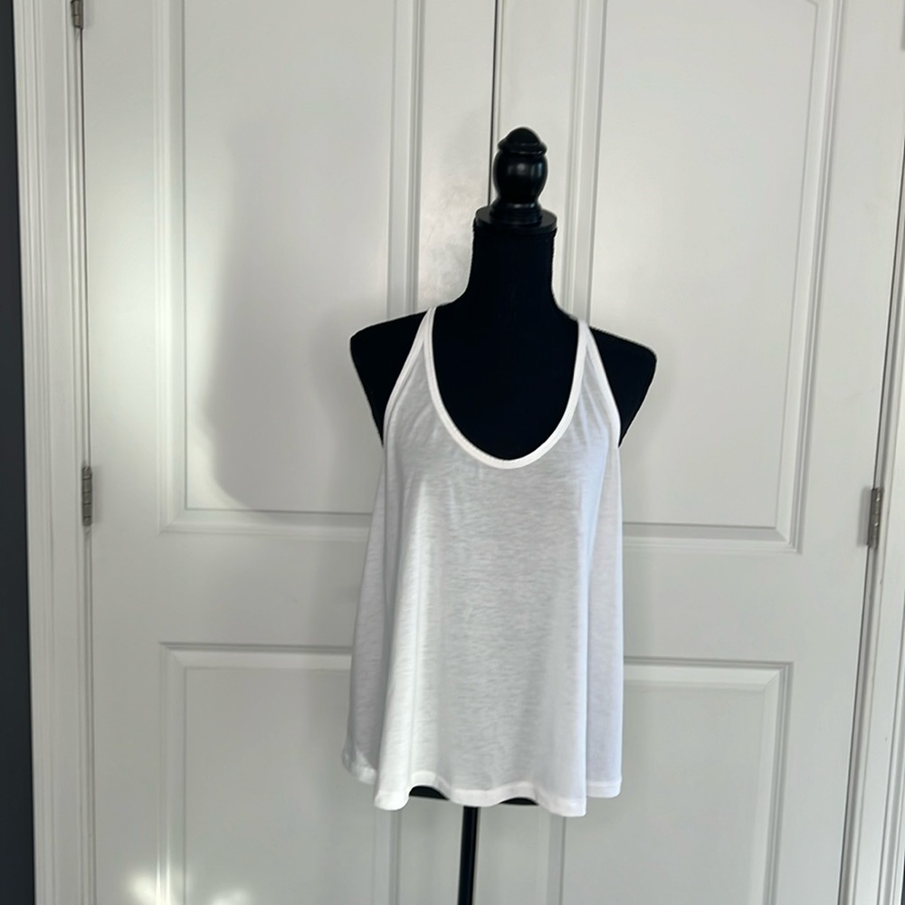 Super comfy and drapey Lululemon tank with fun details in the back